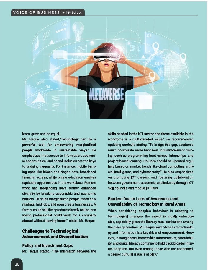 Voice of Business interview, page 30
