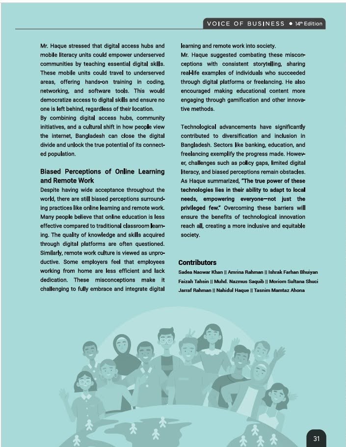 Voice of Business interview, page 31