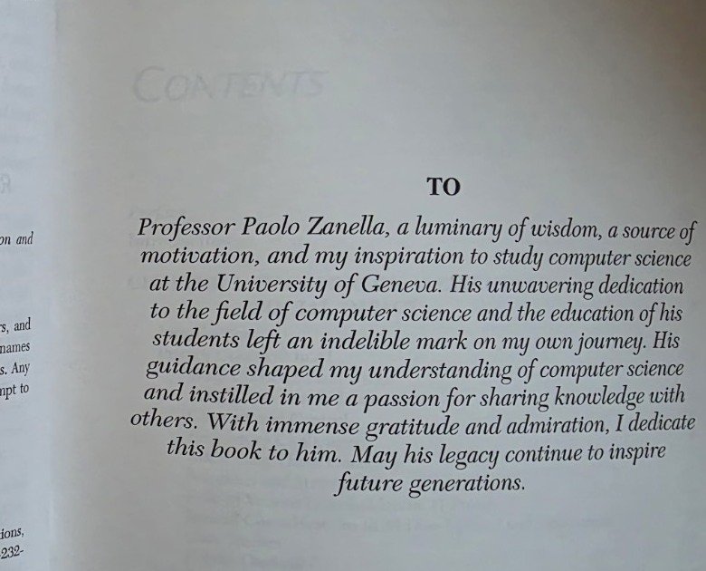 Dedication to Professor Paolo Zanella in AI Horizons by Enamul Haque
